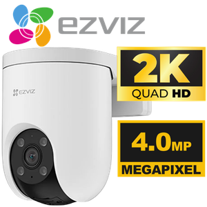 CAMARA WIFI EXTERIOR EZVIZ CS-H8C-R200-1J4WKFL 4MP 2K PT 360° LUZ LED SIRENA DE ALERTA 01 PUERTO RJ45 AUDIO 2 VIAS.