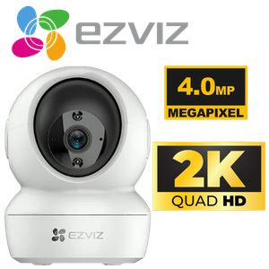 CAMARA WIFI INTERIOR EZVIZ CS-H6C-R105-1J4WF 4MP 2K PT 360° LUZ LED SIRENA DE ALERTA 01 PUERTO RJ45 AUDIO 2 VIAS.