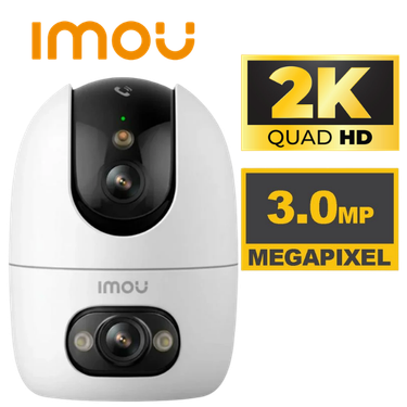 CAMARA WIFI IMOU RANGER 2 DUAL  3MP+3MP 2K PT 360° SENSOR DE RUIDO LUZ LED SIRENA DE ALERTA 01 PUERTO RJ45 AUDIO 2 VIAS.