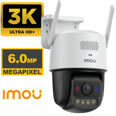 CAMARA WIFI IMOU TITAN PRO 3K+ POE  6MP 3K+ PT 360° POE LUZ LED SIRENA DE ALERTA 01 PUERTO RJ45 AUDIO 2 VIAS AURORA FULL COLOR.