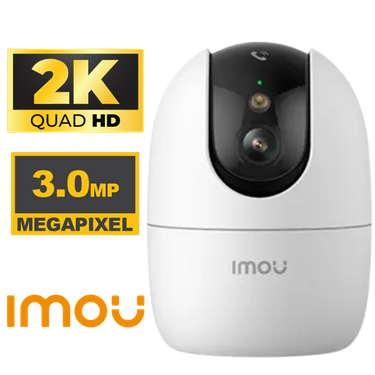 CAMARA WIFI IMOU IPC-S2EN-3R1S RANGER 2 PRO  3MP 2K PT 360° LUZ LED SIRENA DE ALERTA 01 PUERTO RJ45 AUDIO 2 VIAS FULL COLOR.
