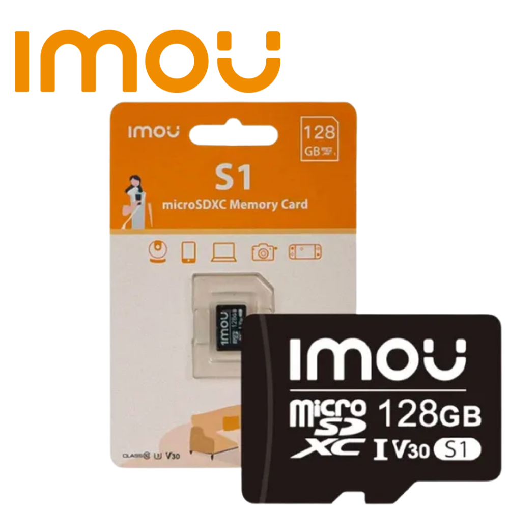 MICROSD IMOU ST2-128-S1 MEMORIA MICROSD 128GB PARA CAMARA DE SEGURIDAD 24/7