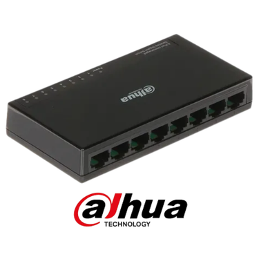 SWITCH  DAHUA  PFS-3008-8GT-L SWITCH DE 8 PUERTOS GIGABIT 10/100/1000 CARCASA DE PLASTICO