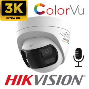 CAMARA ANALOGA HIKVISION  HK-DS2CE72KF3TP DOMO INTERIORES DOBLE LENTE 180° 3K COLORVU