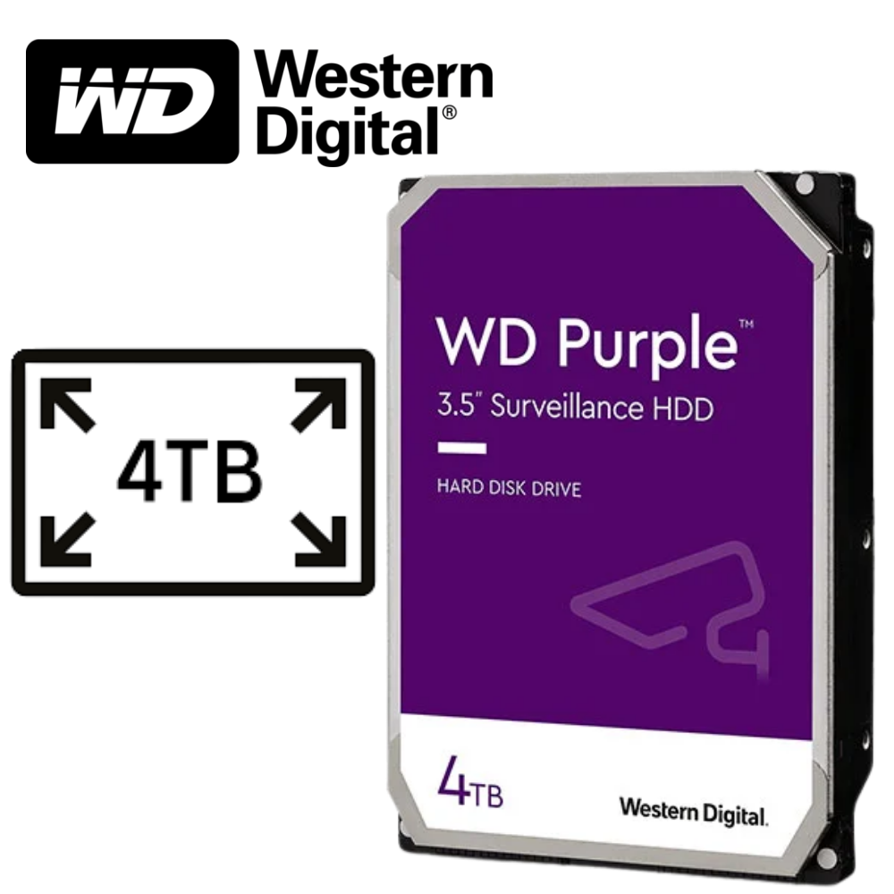 DISCO DURO WESTER DIGITAL SE-HDD4TB PURPLE 4 TERAS SATA 4000GB