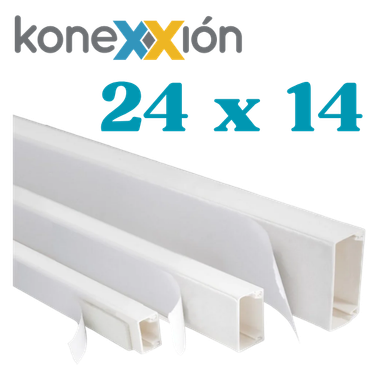 CANALETA KONEXXION 7102012414 CON ADHESIVO 24X14 BLANCO 2MT