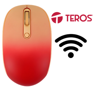 MOUSE INALAMBRICO TEROS TE-1223S 2.4GHz 4 BOTONES COLOR NARANJA