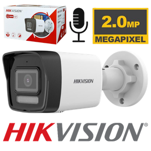 CAMARA IP HIKVISION HK-DS2CD1023G2-LIU TUBO EXTERIORES POE 2MP  AUDIO LENTE FIJO