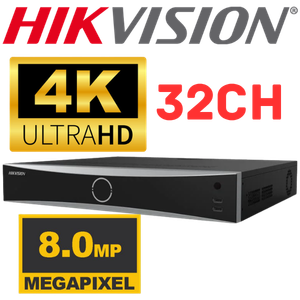 NVR HIKVISION HK-DS7732NXI-K4 GRABADOR 32 CANALES H.265+ VIDEO Y AUDIO CAPACIDAD 4HDD HASTA 16TB