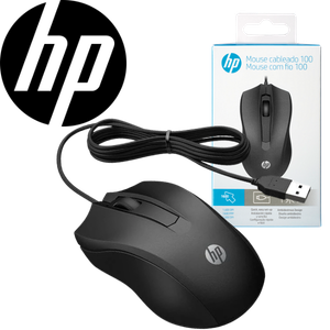 MOUSE CABLEADO HP 100 LTNA NEGRO