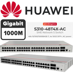 SWITCH HUAWEI S310-48T4X DE 48 PUERTOS GIGABIT 48PT x 10/100/1000BASE-T, 4PT x 10GE SFP+
