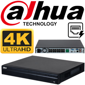 NVR DAHUA NVR4232-16P-4KS3 GRABADOR 4K 32CH 16POE 2HDD HASTA 20TB