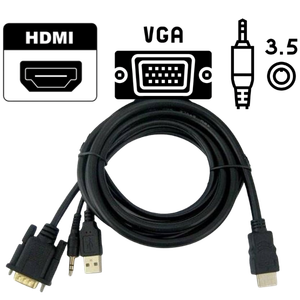 CABLE VGA A HDMI AUDIO+POWER KNT-1317