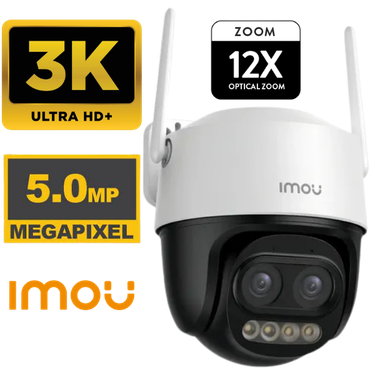 [IPC-S7DN-5M0WEZ] CAMARA WIFI IMOU S7DN-5M0WEZ CRUISER Z 3K 5MP PT 360° ZOOM 12X MIXED LUZ LED SIRENA DE ALERTA 01 PUERTO RJ45 AUDIO 2 VIAS.