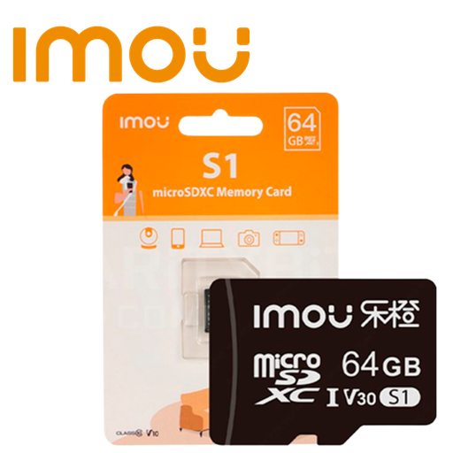 [ST2-64-S1] MICROSD IMOU ST2-64-S1 MEMORIA MICROSD 64GB PARA CAMARA DE SEGURIDAD 24/7