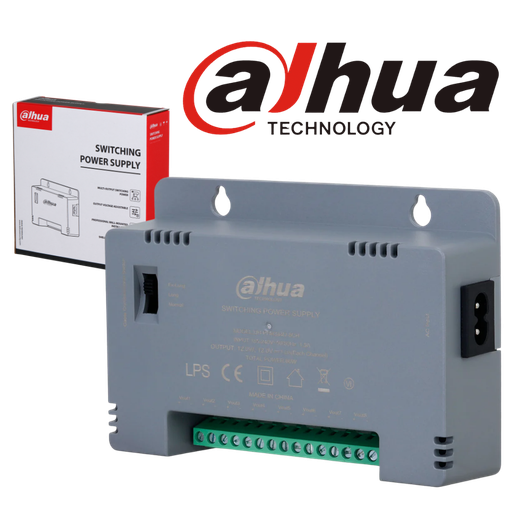 [DH-PFM344D-8CH-US] FUENTE CENTRALIZADA DAHUA PFM344D-8CH-US MULTISALIDA 8 CANALES, SALIDA 12V POTENCIA TOTAL 60 W