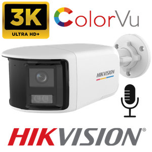 [HK-DS2CE12KF3TP-DLS] CAMARA ANALOGA HIKVISION  HK-DS2CE12KF3TP-DLS TUBO EXTERIORES DOBLE LENTE 180° 3K COLORVU