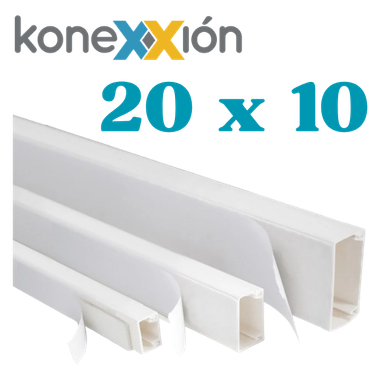 [7102012010] CANALETA KONEXXION 7102012010 CON ADHESIVO 20X10 BLANCO 2MT