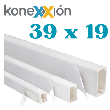 [7102013919] CANALETA KONEXXION 7102013919 CON ADHESIVO 39X19 BLANCO 2MT