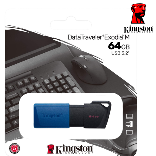 [DT-EXODIA-64GB] MEMORIA USB KINGSTON DT-EXODIA-64GB COLOR AZUL 3.2