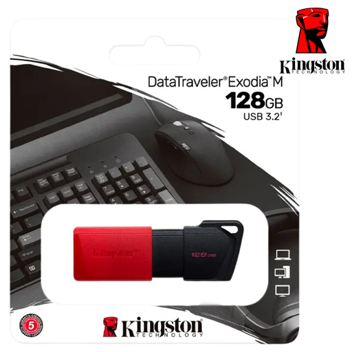 [DT-EXODIA-128GB] MEMORIA USB KINGSTON DT-EXODIA-128GB COLOR ROJO 3.2