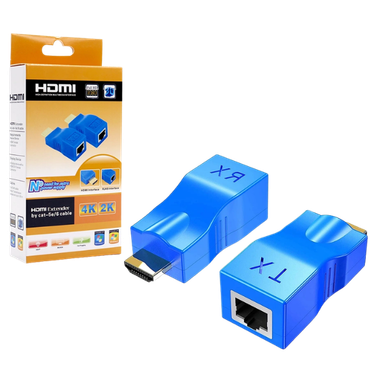 [HDMI-RJ45] ADAPATDOR HDMI a RJ45 DE TRANSMISION DE DISTANCIA POR CABLE UTP RJ45