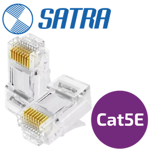 [1101040001-UND] RJ45 SATRA 1101040001 CONECTOR PLUG RJ45 CAT5e POR UNIDAD