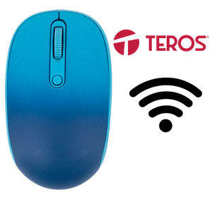 [TE-1240S] MOUSE INALAMBRICO TEROS TE-1240S 2.4GHz 4 BOTONES COLOR AZUL