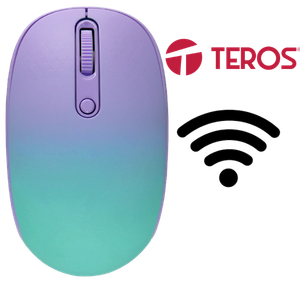 [TE-1224S] MOUSE INALAMBRICO TEROS TE-1224S 2.4GHz 4 BOTONES COLOR VERDE MORADO