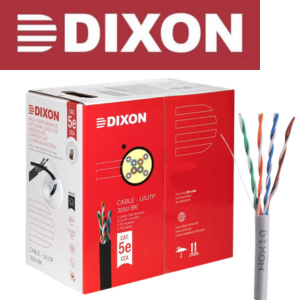 [3050] CAJA CABLE UTP DIXON CAT5e 4Px24AWG GRIS  ROLLO CCA 305MT INTERIORES